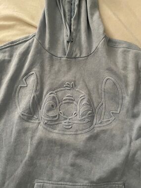 Disney Blue Stitch Embossed Hoodie Women’s XL